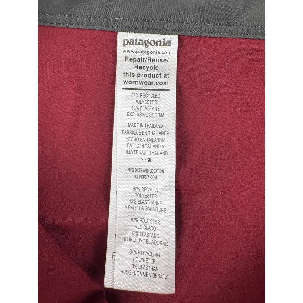 Patagonia Mens 44 Hydro Series Boardshorts Red Burgundy Swim Trunks Recycled DWR